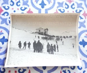 OLD PHOTOGRAPH VINTAGE PHOTO BERGAMO SKIERS VAL SERIANA FARNO BASIN - Picture 1 of 2