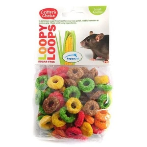Critters Choice Loopy Loops 50g Rodent Treat Rabbit Guinea Hamster Crunchy Rings - Picture 1 of 9