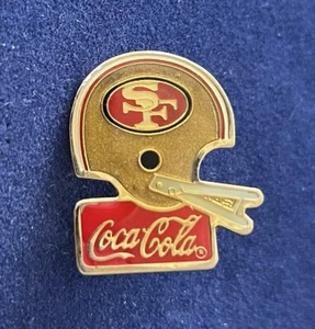 San Francisco 49ers 1985 NFL Coca-Cola Football Helm Pin von Peter David - Bild 1 von 2