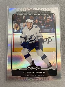 Tampa Bay Lightning 22-23 O-Pee-Chee 582 Marquee Rookie Cole Koepke Rainbow /350