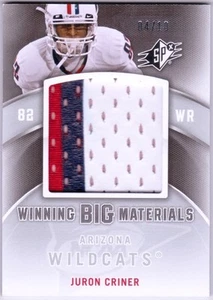 JURON CRINER 2012 Upper Deck SPX Rookie Jumbo Jersey Patch Card /10 (x) - Picture 1 of 2