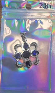 No 281 Gorgeous London blue topaz necklace - Picture 1 of 1