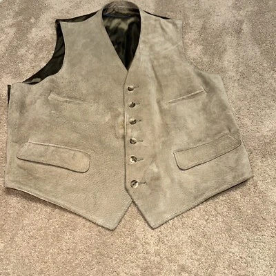 Brooks Brothers Suede Vest S/M￼ - Image 1 of 4