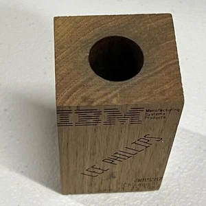 De colección 1987 IBM AMS Chicago, IL mecanizado impreso soporte para bolígrafo Lee Phillips - Imagen 1 de 8