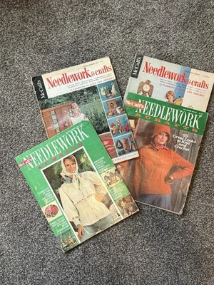 LOT OF 4 MCCALLS NEEDLEWORK & CRAFTS MAGAZINES 1967-1975 Vintage 10"W x 13"L - Image 1 of 4