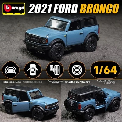  Bimgo 1:64 Ford BRONCO Alloy Car Model Off-Road Vehicle Boy Collectible  - Image 1 of 4