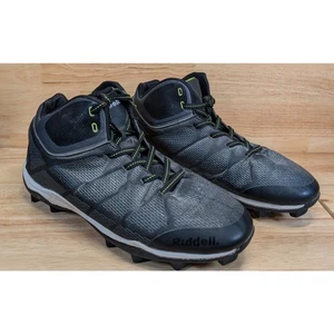 Riddell Generator Mid Men’s Size 9 Black Football Cleats Molded Turf Shoes - Bild 1 von 9