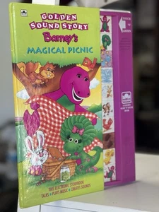 Barney’s Magical Picnic Golden Sound Story Book 1993 Vintage - Picture 1 of 7