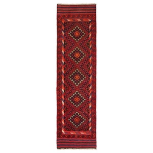 Vintage Handmade Afghan Carpet Hallway Woven Oriental Wool Runner Rug 8 x 2 Ft - Picture 1 of 8