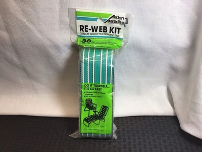 Arden Paradise Re-Web Kit Silla Césped Correas 30’ x 3” #79991 - Azul Teal Aqua Foto 1 de 3