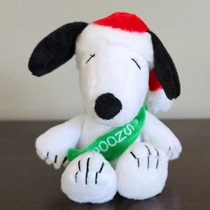 Santa Snoopy Musical Stuffed Plush Small Plays The Peanuts Theme Song ~ Working - Picture 1 of 5