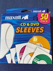 Maxell Cd-400 White CD/DVD Sleeves, Open Box of 28 - Picture 1 of 2