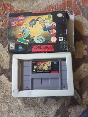 Earthworm Jim 2 Super Nintendo In Box No Manual SNES No Poster  Authentic - Image 1 of 2