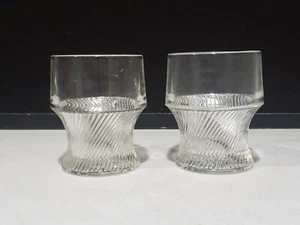 PAIR- 2- FEDERAL GLASS DIANA CLEAR 9-OUNCE FLAT TUMBLERS - Picture 1 of 4