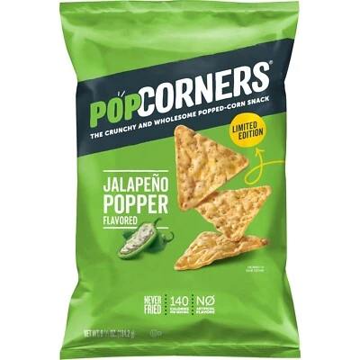 Popcorners Popped Corn Snack JALAPENO POPPER Never Fried 7 Oz. 1 Bag LIMITED ED - Image 1 of 4