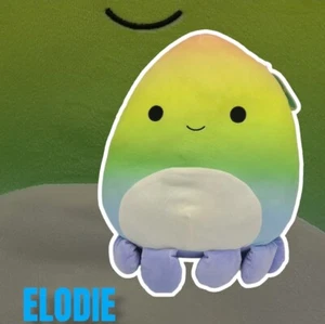 Peluche morbido Squishmallow 16” Elodie The Octopus pastello arcobaleno Kellytoy nuovo con etichette - Foto 1 di 9