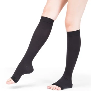 Compression Socks Hose Knee High 20-30 mmHg Wome's Stockings Flight Nurses Edema - Picture 1 of 14