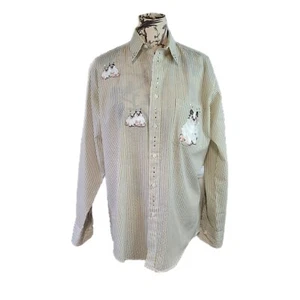 Mili Designs Size S Long Sleeve Button Blouse With Embroidered Cat Design Bling - Picture 1 of 7