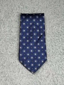 IKE BEHAR Tie Men’s Silk Navy Blue Multicolor Geometric Neckwear 3.5” in - Picture 1 of 17