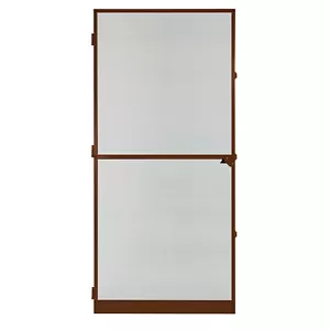 Alu Fliegengitter - Tür Balkontür Insektenschutz Mückenschutz 95x210 cm braun - Bild 1 von 7