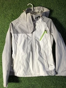 CB sports white with gray & green zips jacket.Windproof, water resistant. Medium - Picture 1 of 6
