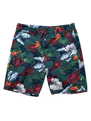 Pantalones Cortos Gap Khakis Para Hombres Vivieron en 32 Cortos Rode Frente Plano Floral Pantalones Cortos Hawaianos Foto 1 de 4