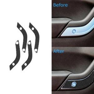 4 piezas cubierta de manija interior de fibra de carbono para Jeep Wrangler JK 2011-2017 - Imagen 1 de 12