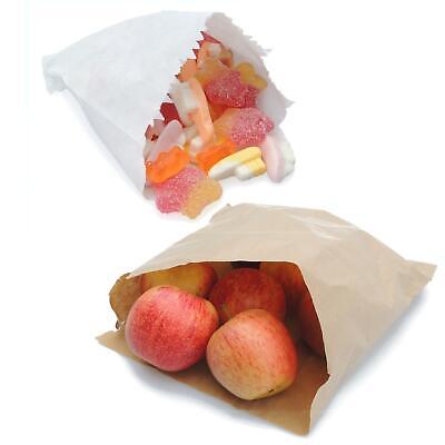 Brown Kraft White Sulphite Strung Sweet Food Fruit Veg Market Stall Paper Bags • 3.40£