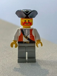 LEGO Pirates Minifigure pi053 Red Beard Brown Vest 1993 Vintage Pirate - Damaged - Picture 1 of 14