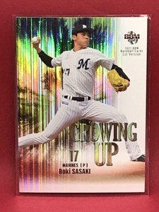 ROKI SASAKI Basaball Card BBM 2021 1st Version Growing Up MARINES Pitcher 17