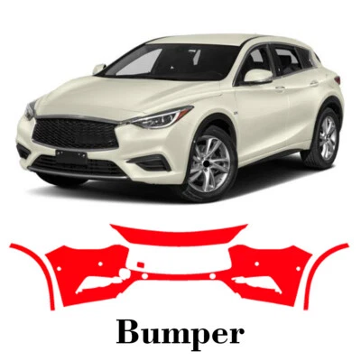 Película de proteção de pintura PPF para parachoque dianteiro PreCut para Infiniti QX30 2017-2019 - Imagem 1 de 4