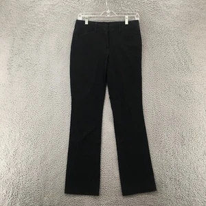 Tommy Hilfiger Bootcut Pants Womens 2 Black Mid Rise Zip Fly Casual Cotton Blend - Picture 1 of 14