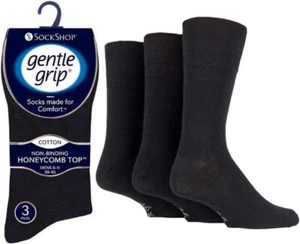 Calcetines sueltos negros de agarre suave sin ataduras para hombre Reino Unido 6-11 - Imagen 1 de 2
