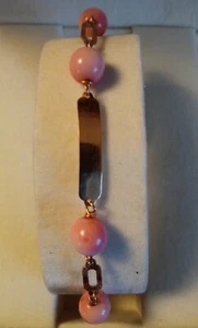 PULSERA ORO 18 KLTS Y CORAL ROSA CERDEÑA - Imagen 1 de 5
