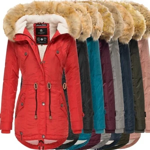 Navahoo Women Winter Jacket Quilted Parka Coat Teddy Faux Fur Warm Lined La Viva - Picture 1 of 96