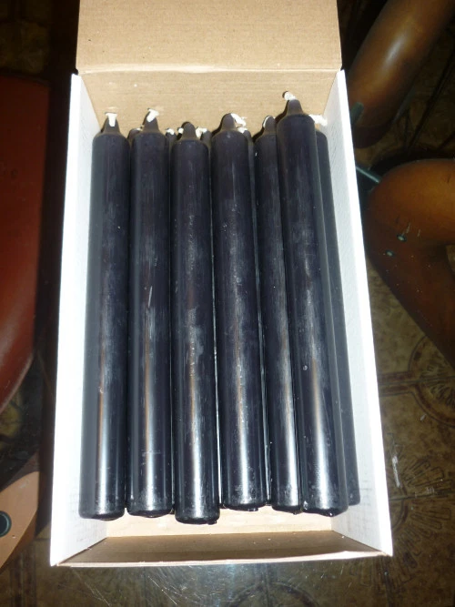 5 CANDELE nere candela NERA gotico wicca magia esoterismo rito gotico streghe