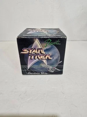Vtg 1991 Star Trek Coffee Mug Cup Enterprise Crew P7533 “Beam Us Down Scotty” - Image 1 of 3