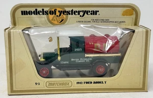 Vintage Matchbox Models of Yesteryear 1912 Ford Model T BP Tanker Y-3 - Picture 1 of 5
