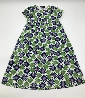 Vestido Lands' End Niñas Verde y Morado Verde Flor Talla 8 Foto 1 de 4