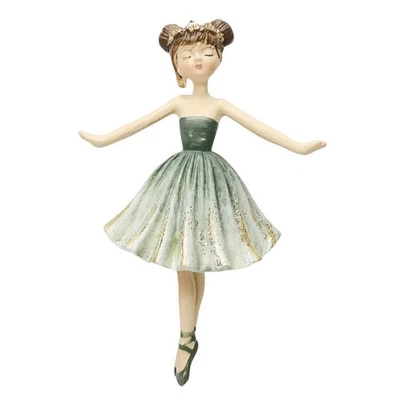 Urban Ballerina Resin Hanging Christmas Decoration 10cm Sage Green Assorted - image 1 of 3