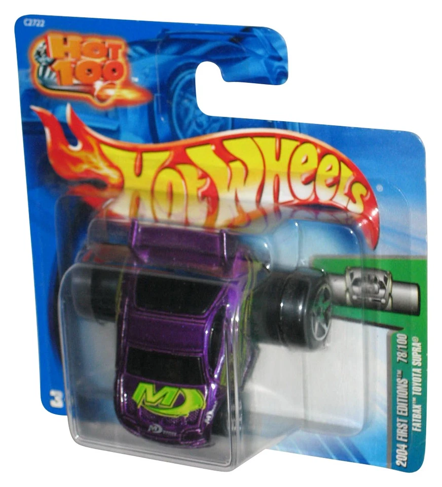 Hot Wheels 2004 First Editions 78/100 Purple Fatbax Toyota Supra Toy Car #078 -  - Image 1 of 1