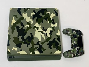 PlayStation 4 Slim 500G Limited Edition Console - COD - Green Camo - Picture 1 of 6