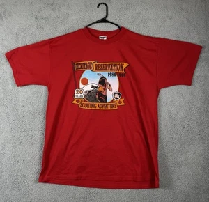 Vintage 90s Native American Mens T-Shirt Red X-Large Cotton Heritage Reservation - Picture 1 of 5