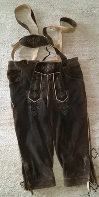 Kniebund-Trachtenlederhose mit Träger Gr.48 - Bild 1 von 4