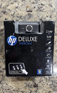 New HP Deluxe Webcam KQ246AA#ABA 1.3 MP Sensor HD Quality Photo For Chat Video - Afbeelding 1 van 9