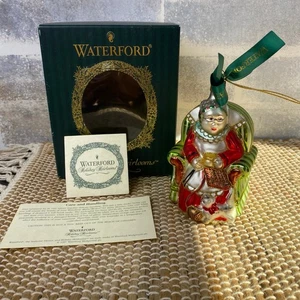 Retired Waterford Holiday Heirloom Mrs Clause Knitting  Hand Blown Glass #118425 - Picture 1 of 21