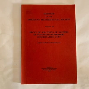 Decay of Solutions of Systems of Nonlinear Hyperbolic Conservation Laws 1970 AMS - Imagen 1 de 7