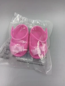 My Life As Dark Pink Peep-Toe Dress Shoes with Light Pink Bows for 18" Dolls - Picture 1 of 1