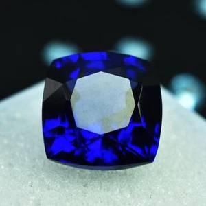 CERTIFIED 10 Ct Natural Flawless Ceylon Sapphire Cushion Cut Blue Loose Gemstone - Picture 1 of 4