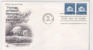 TurtlesTradingPost- Thomas Jefferson Memorial Coil Pr 1973 FDC #1520 - Artcraft - Picture 1 of 1